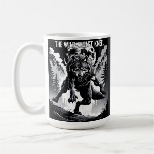 Selbst der Mond fürchtet mein Schweigen" - Wolf Zi Kaffeetasse