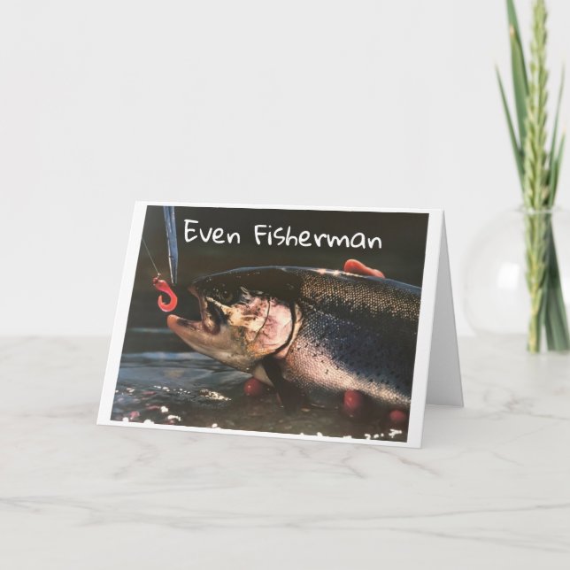 SELBST **FISHERMAN** CELEBRATE CHRISTMAS KARTE (Vorderseite)