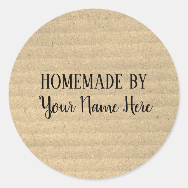 Selbst gemacht durch runder aufkleber (Vorderseite)