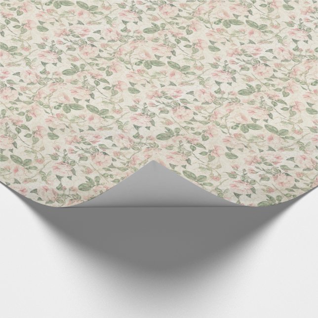 Selbst gemachte PapierRosen-Rosenknospe-Blumen mit Geschenkpapier (Ecke)