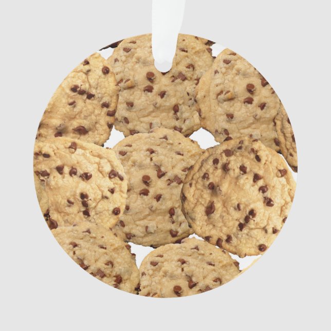 Selbst gemachte Schokoladensplitter-Plätzchen Ornament (Vorderseite)