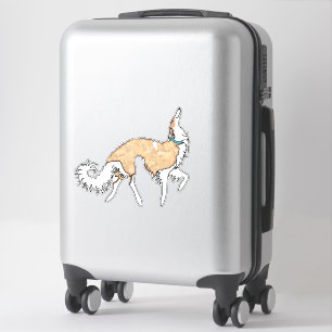 Selbst Gold Ballett Borzoi Die Cut Vinyl Aufkleber