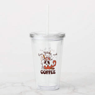 Selbst Hexen brauchen Kaffee Acryltrinkbecher
