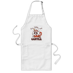Selbst Hexen brauchen Kaffee Lange Schürze