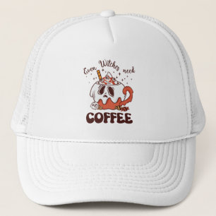 Selbst Hexen brauchen Kaffee Truckerkappe