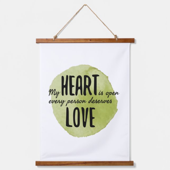Selbst-Liebe-positive Visionen für die Akzeptanz Wandteppich Mit Holzrahmen (Vorderseite)