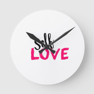 Selbst-Liebe Runde Wanduhr