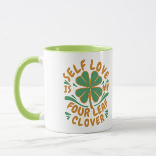 Selbst Liebe Vierblättriges Kleeblatt Motivierend Tasse
