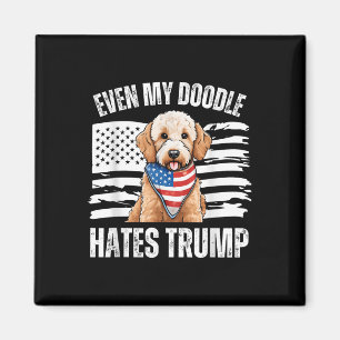 Selbst mein Golden Doodle hasst Trump Liberal Harr Magnet