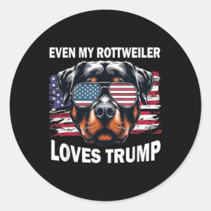 Selbst meine Rottweiler-Lieben Trump, Trump-Unters Runder Aufkleber
