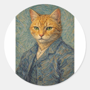 Selbst-Pawtrait mit wirbelnden Schnurren Aufkleber