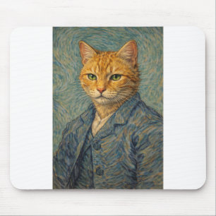 Selbst-Pawtrait mit wirbelnden Schnurren Mauspad