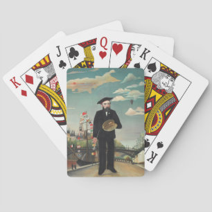 Selbst: Porträt – Landschaft, Henri Rousseau 1890 Spielkarten