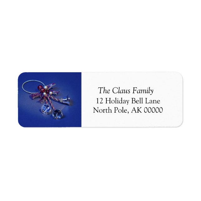 Selbstadressiertes Etikett der Holiday Gruß Card (Vorne)