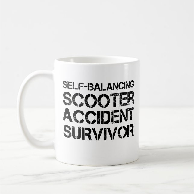 Selbstausbalancierter Scooter-Unfall Kaffeetasse (Links)