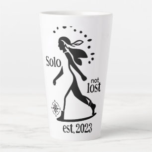 Selbstbewusste Alleinreisende-Erklärung Milchtasse