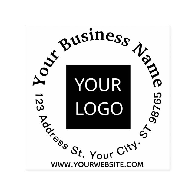 Selbstbewusste Briefmarke Ihres Logos hier Permastempel (Design)
