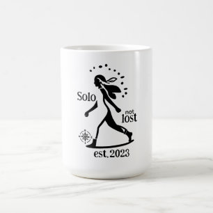 Selbstbewusste Solo-Reisende Aussage Kaffeetasse