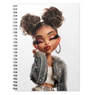 Selbstbewusster Couture-Cutie-Spiral-Foto-Notizblo Notizblock