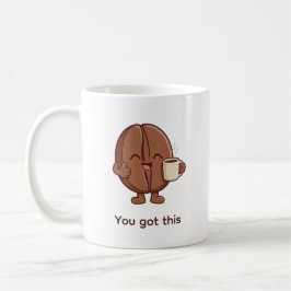 Selbstbewusster Kaffeebohnen-Charakter Kaffeetasse