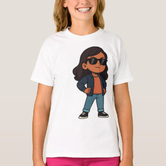 Selbstbewusstes Mädchen in Streetwear – Mutiges Mä T-Shirt