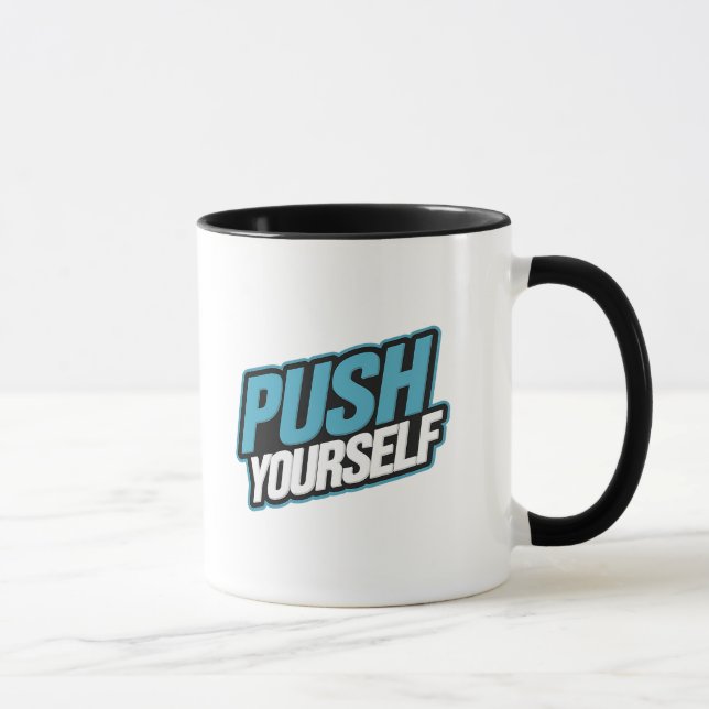 Selbstdrücken - Motivierend Tasse (Rechts)