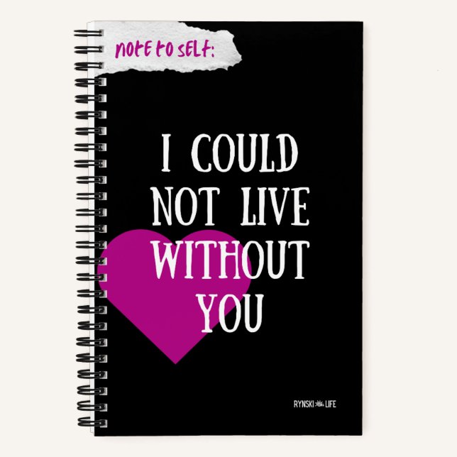 Selbsterkenntnis von Rynski - Liebe pink Notizbuch (Vorderseite)