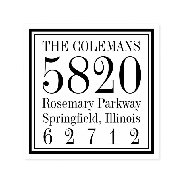 Selbstfarbige Briefmarke der coolen Square-Rücksen Permastempel (Design)