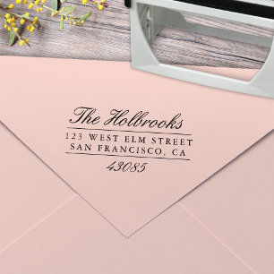 Selbstfarbige Briefmarke der klassischen Script-Rü Permastempel