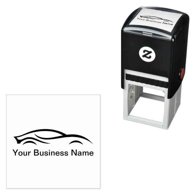 Selbstfarbige Briefmarke für Logos für das Automob Permastempel (Beispiel)