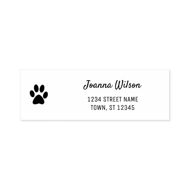 Selbstfarbige Briefmarke Niedlich Paw Persönliche  Permastempel (Design)
