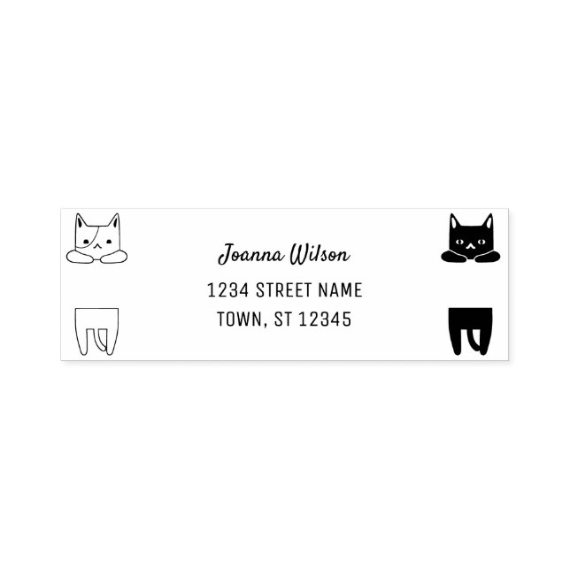 Selbstfarbige Briefmarke Niedliche Katzen Persönli Permastempel (Design)