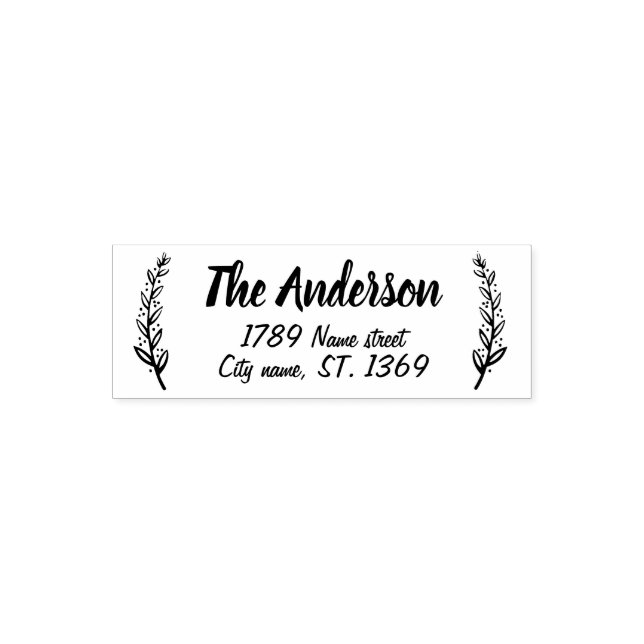 Selbstfarbige Rücksendeadresse Briefmarke mit Pfla Permastempel (Design)