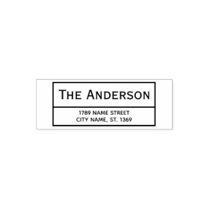 Selbstfarbige Rücksendeadresse Briefmarke Permastempel