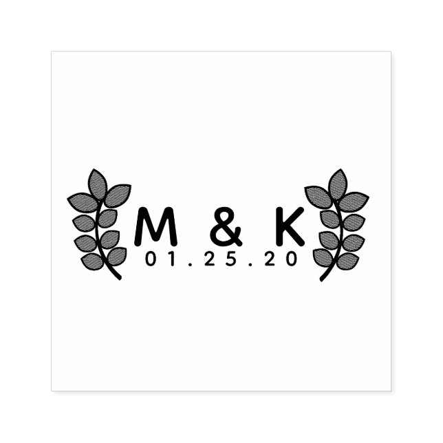 Selbstfärbung von Hochzeitslogos Gummistempel (Prägung)