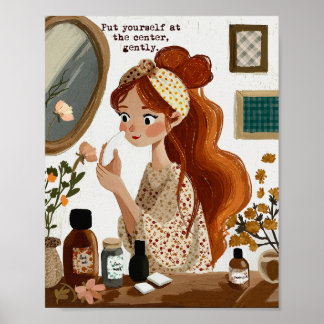 Selbstfürsorge Cottagecore Wandkunst Poster