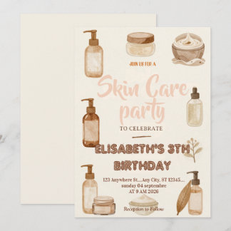 Selbstfürsorge-Skin-Care-Party-Einladung Entspann Einladung