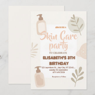 Selbstfürsorge-Skincare-Party-Einladung Entspanne Einladung