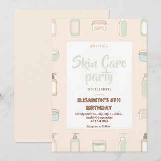 Selbstfürsorge-Skincare-Party-Einladung  Entspanne Einladung