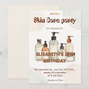 Selbstfürsorge-Skincare-Party-Einladung Entspanne Einladung