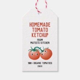 Selbstgebackenes Tomato Ketchup-Geschenk-Tag mit i Geschenkanhänger
