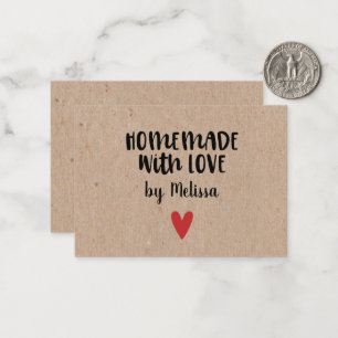 Selbstgemacht mit Liebe Kraft Kleinunternehmen Mitteilungskarte