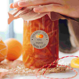 Selbstgemacht mit Liebe Orangenmarmelade Etikett Runder Aufkleber