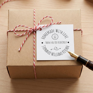Selbstgemacht mit Liebe Vielen Dank für Ihre Bes Geschenkanhänger