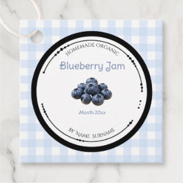 Selbstgemachte Blaubeermarmeladen-Etiketten mit Zu Geschenkanhänger