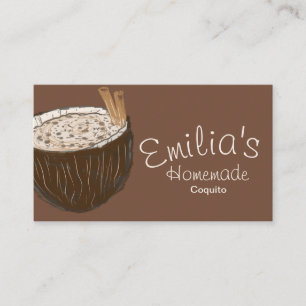 Selbstgemachte Coquito Handgezeichnete Logo Visite Visitenkarte