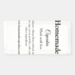 Selbstgemachte Cupcakes mit Liebe hergestellt, Tex Banner