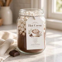 Selbstgemachte Hot-Cocoa-Rezept-Geschenkanhänger f