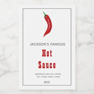 Selbstgemachte Hot Sauce Chillisauce Etikett