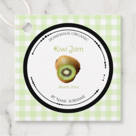 Selbstgemachte Kiwi-Marmeladen-Etiketten mit Zutat Geschenkanhänger
